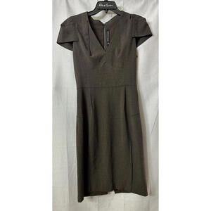 NWT W118 Walter Baker Womens Brown Phoebe Lined Zipped Back Dress Size Small